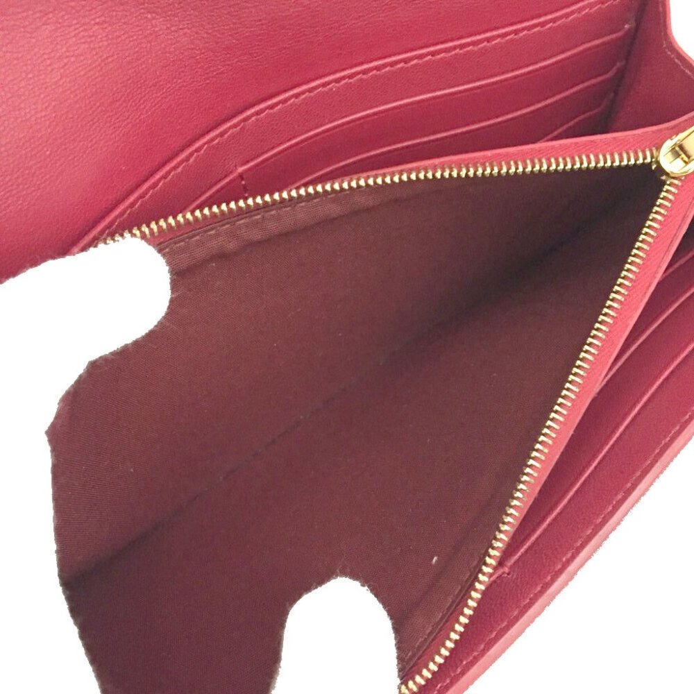 CELINE Red Leather Logo Large Flap Long Bifold Wallet - Picture 6 of 8
